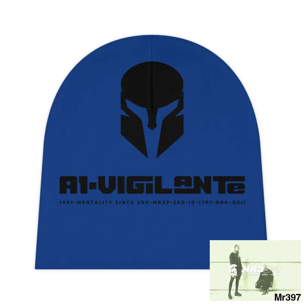 A1-Vigilante Baby Beanie (AOP) One size / White All Over Prints