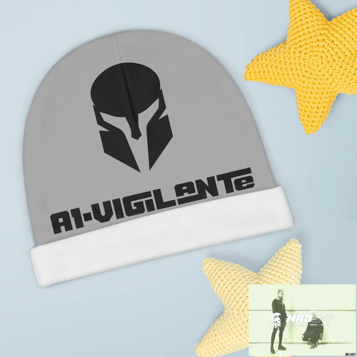 A1-Vigilante Baby Beanie (AOP) One size / White All Over Prints