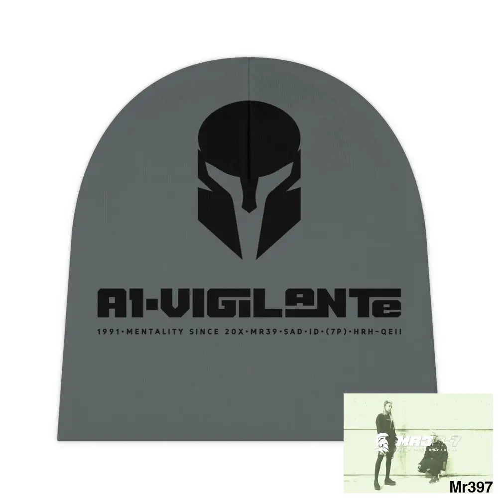 A1-Vigilante Baby Beanie (AOP) One size / White All Over Prints