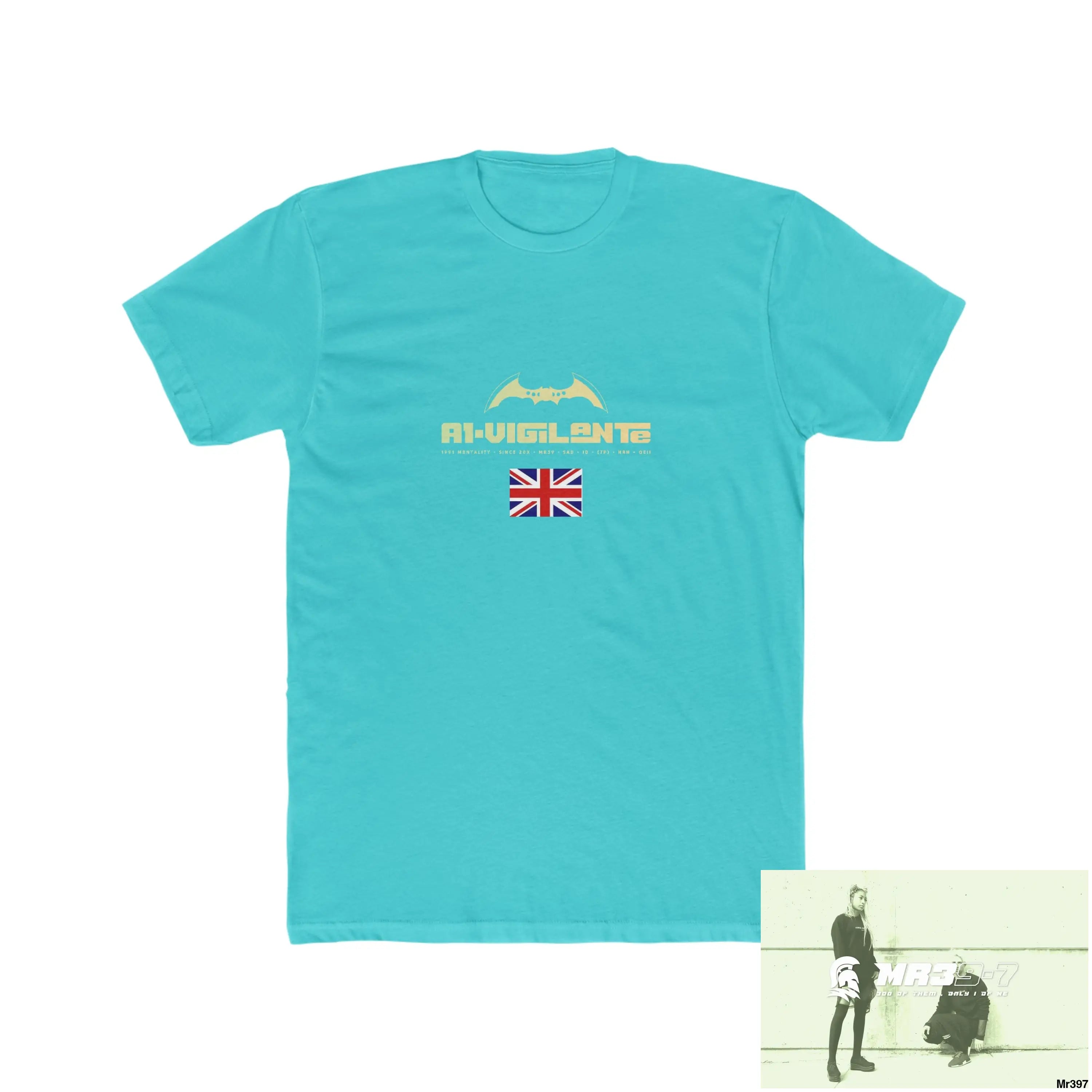 A1-Vigilante Barmouth X Thailand My Planned Death 2016 (2001-2023) Men’s Cotton Crew Tee Solid Tahiti Blue / S T-Shirt