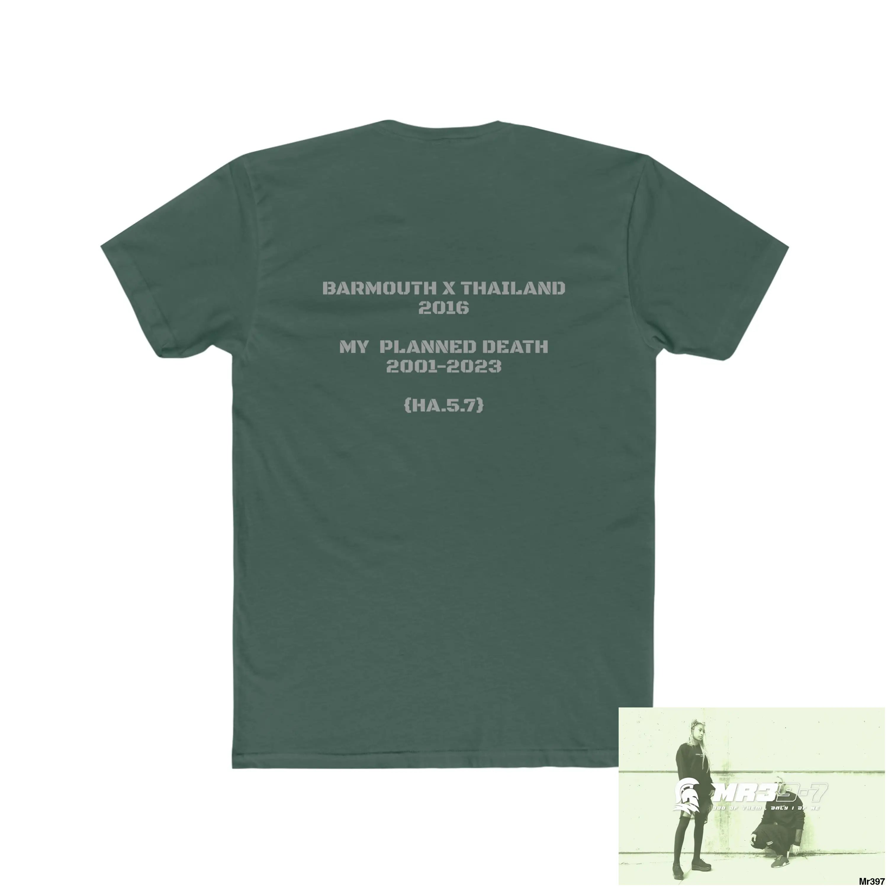 A1-Vigilante Barmouth X Thailand My Planned Death 2016 (2001-2023) Men’s Cotton Crew Tee T-Shirt