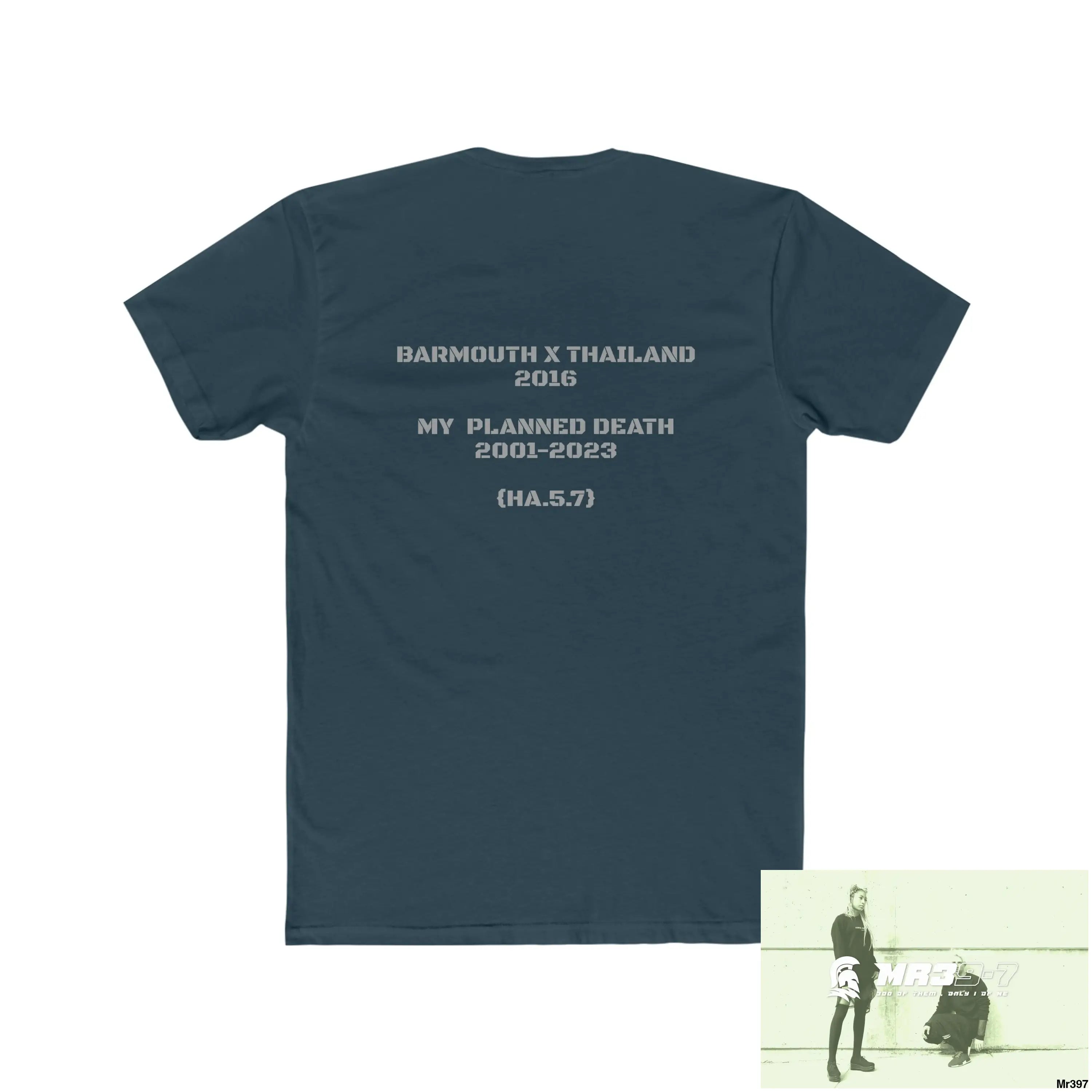 A1-Vigilante Barmouth X Thailand My Planned Death 2016 (2001-2023) Men’s Cotton Crew Tee T-Shirt