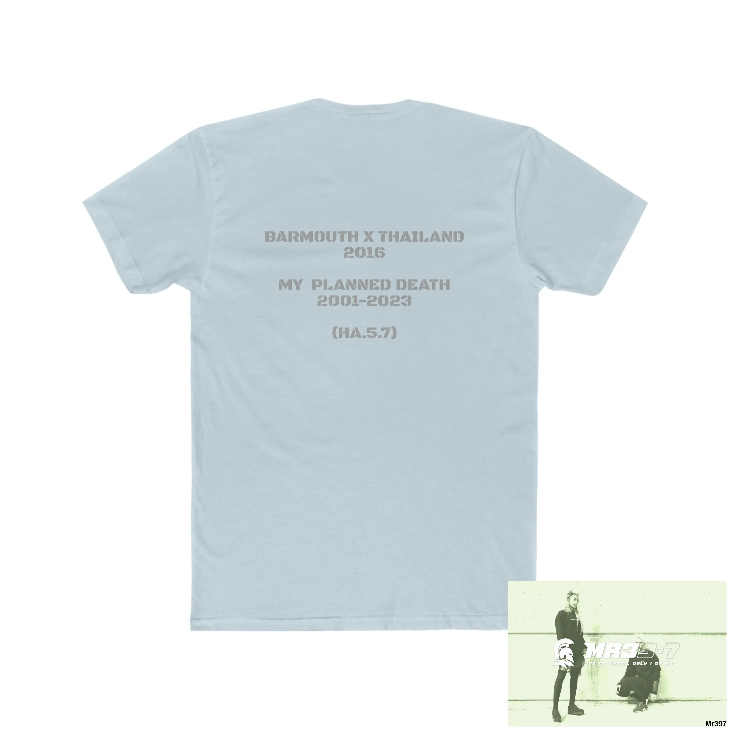 A1-Vigilante Barmouth X Thailand My Planned Death 2016 (2001-2023) Men’s Cotton Crew Tee T-Shirt