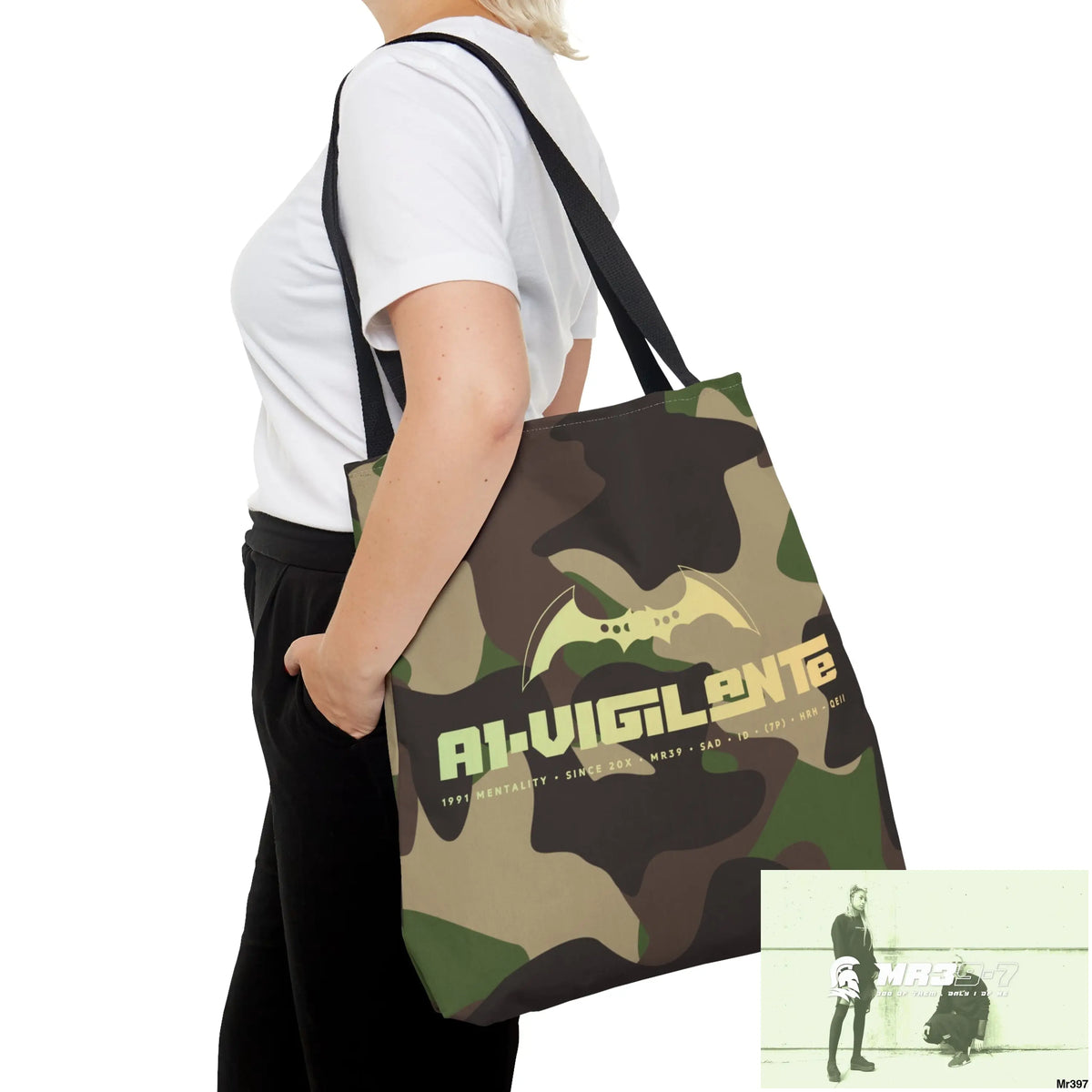 A1- Vigilante Camo Tote Bag (AOP) Bags