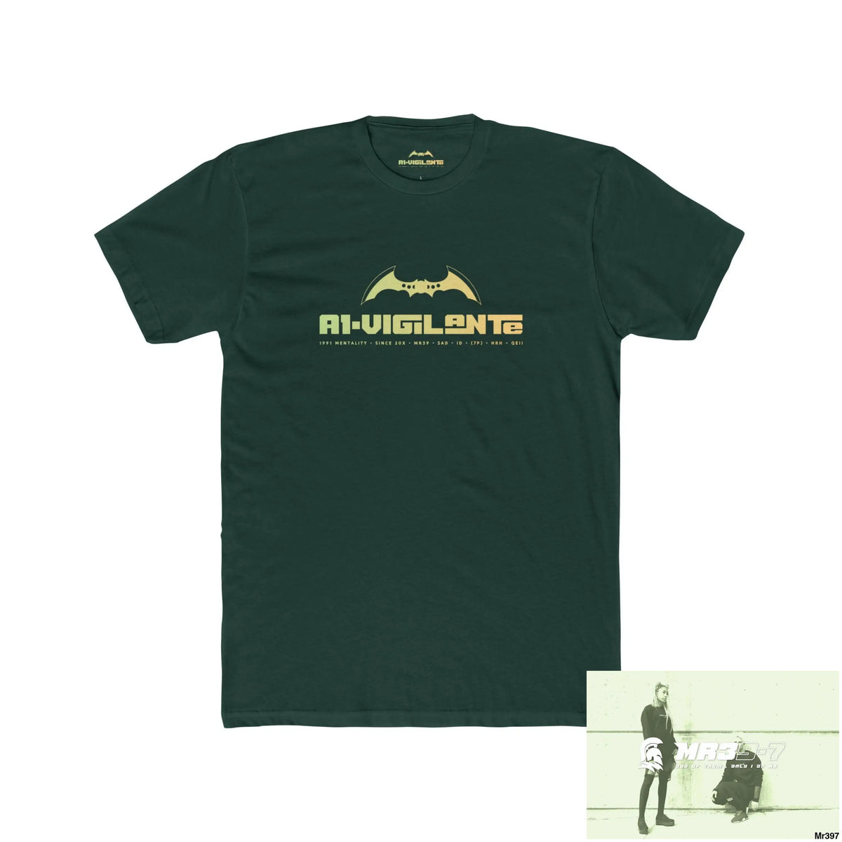 A1 Vigilante Choose Life Men’s Cotton Crew Tee Solid Forest Green / S T-Shirt