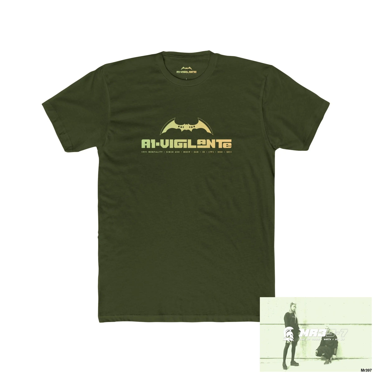 A1 Vigilante Choose Life Men’s Cotton Crew Tee Solid Military Green / XS T-Shirt