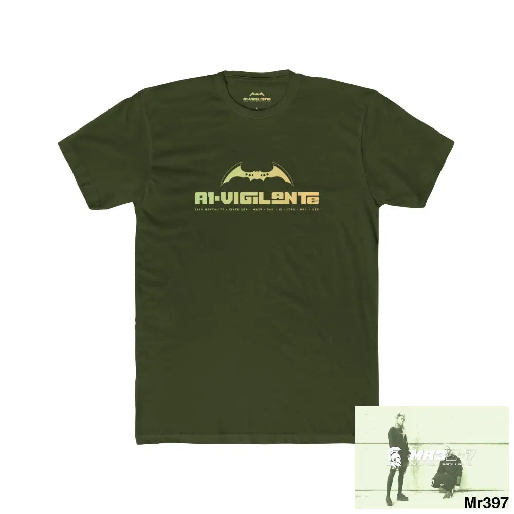 A1 Vigilante Choose Life Men’s Cotton Crew Tee Solid Military Green / XS T-Shirt