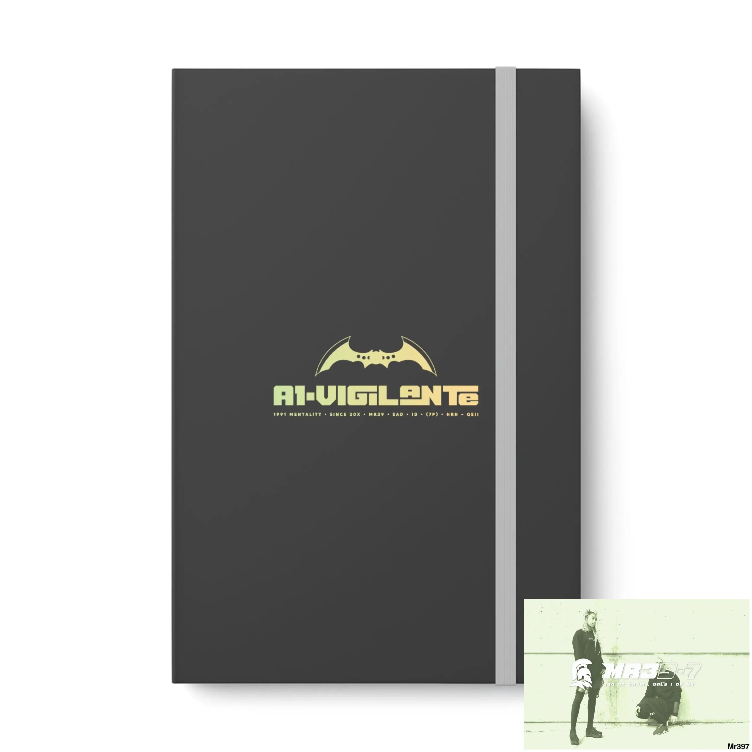 A1-Vigilante Color Contrast Notebook - Ruled 5.5’’ x 8.25’’ / Gray / Ruled line Paper products