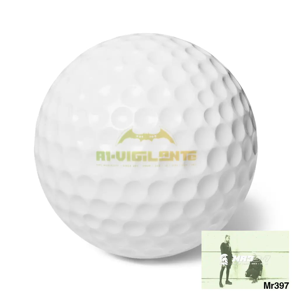 A1 Vigilante Custom Golf Balls Set Premium 6-Pack with Unique Design Ideal for Golf Lovers Personalized Gift for
