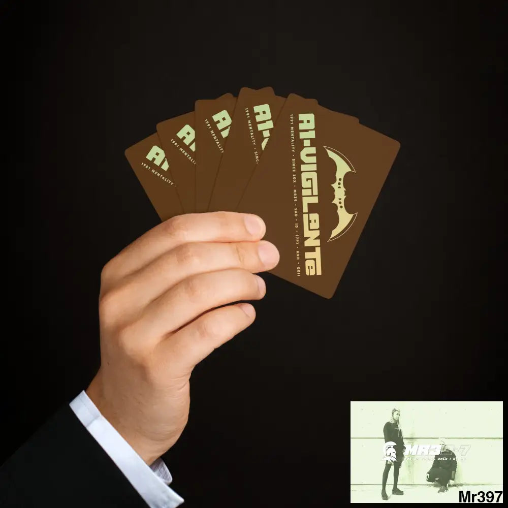 A1- Vigilante Custom Poker Cards 2.47’’ x 3.47’’ / White / Semi Glossy Paper products