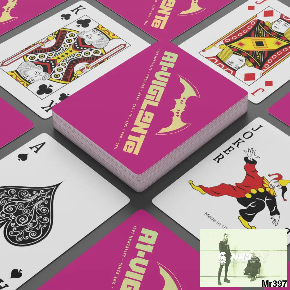 A1- Vigilante Custom Poker Cards 2.47’’ x 3.47’’ / White / Semi Glossy Paper products