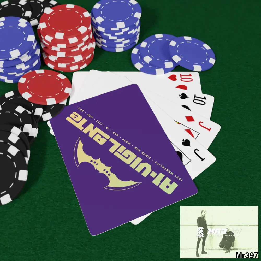 A1- Vigilante Custom Poker Cards 2.47’’ x 3.47’’ / White / Semi Glossy Paper products