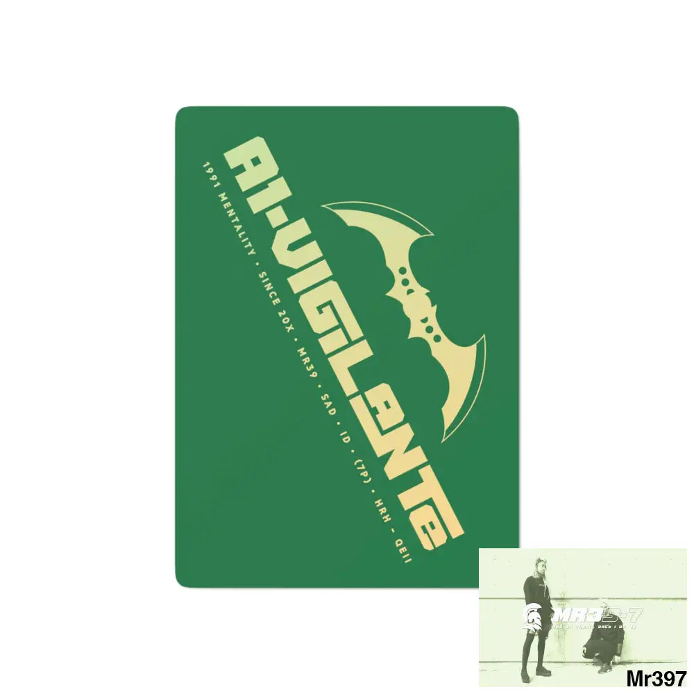 A1- Vigilante Custom Poker Cards 2.47’’ x 3.47’’ / White / Semi Glossy Paper products