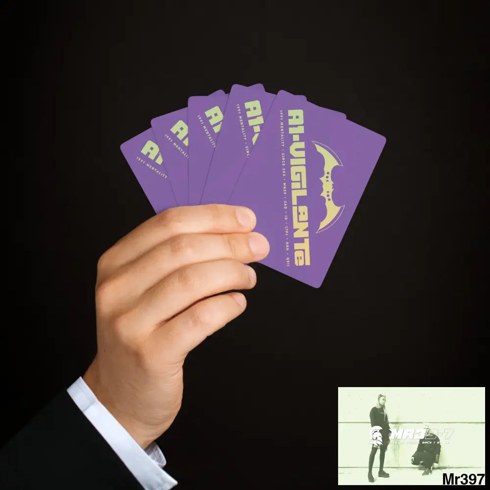 A1- Vigilante Custom Poker Cards 2.47’’ x 3.47’’ / White / Semi Glossy Paper products