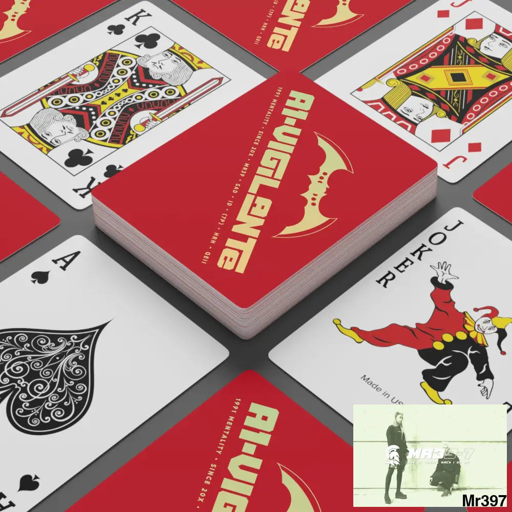 A1- Vigilante Custom Poker Cards 2.47’’ x 3.47’’ / White / Semi Glossy Paper products