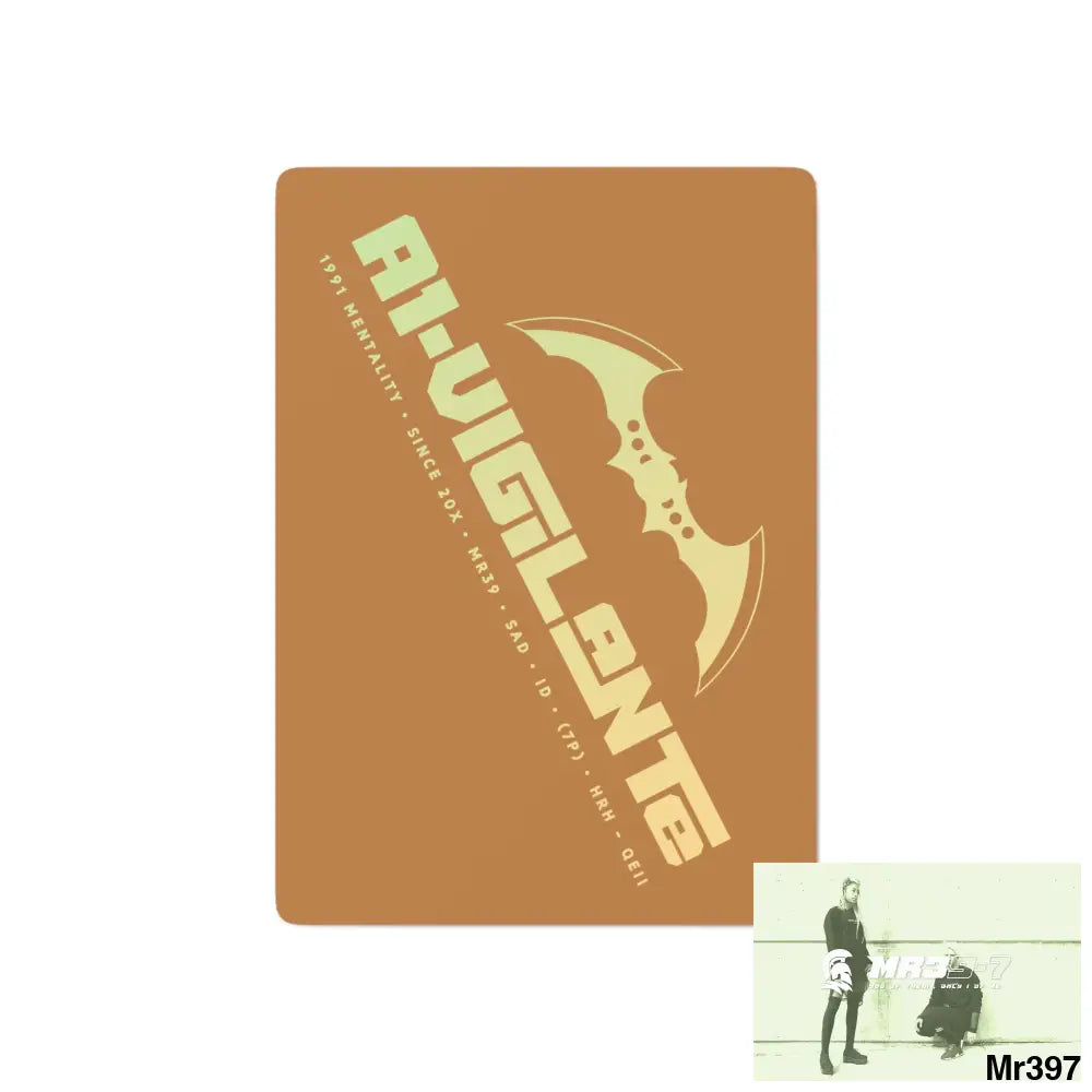 A1- Vigilante Custom Poker Cards 2.47’’ x 3.47’’ / White / Semi Glossy Paper products