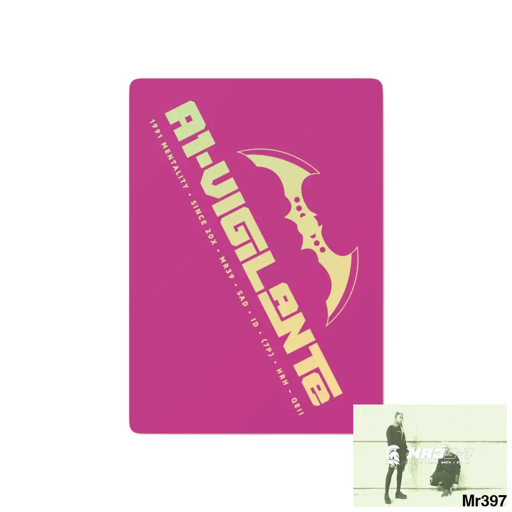 A1- Vigilante Custom Poker Cards 2.47’’ x 3.47’’ / White / Semi Glossy Paper products