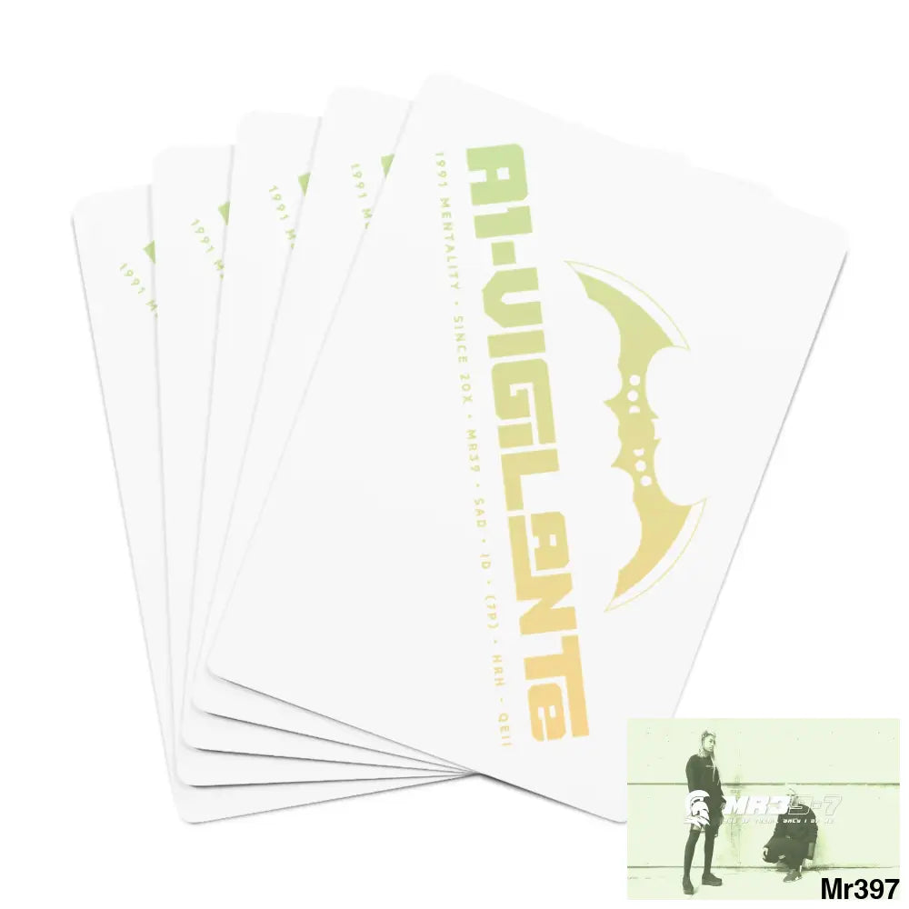 A1- Vigilante Custom Poker Cards 2.47’’ x 3.47’’ / White / Semi Glossy Paper products