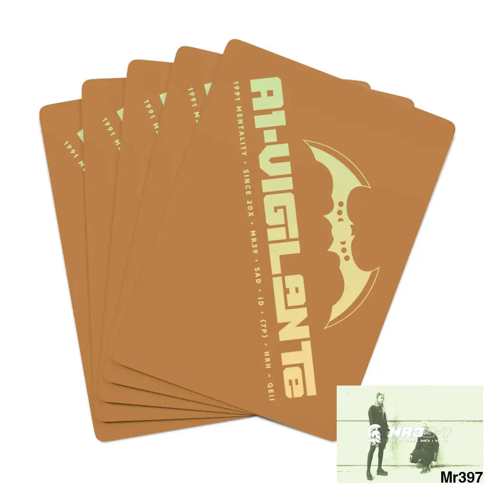 A1- Vigilante Custom Poker Cards 2.47’’ x 3.47’’ / White / Semi Glossy Paper products