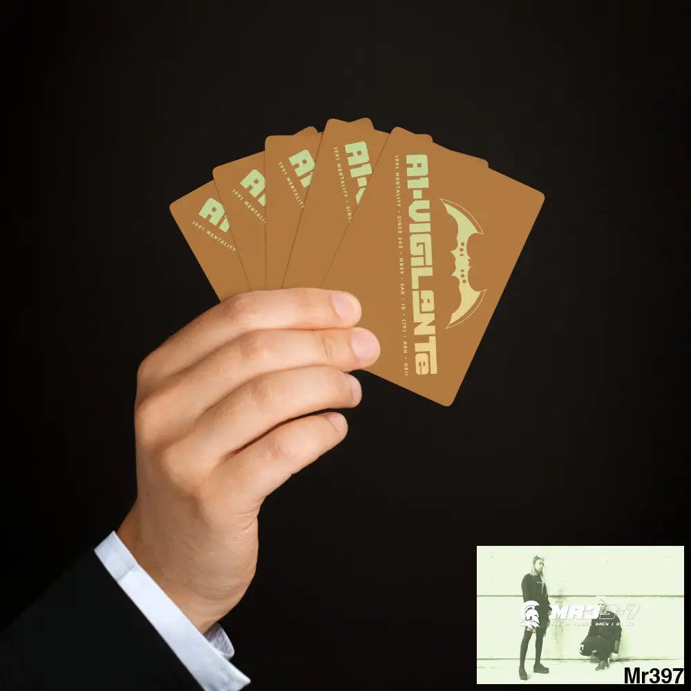 A1- Vigilante Custom Poker Cards 2.47’’ x 3.47’’ / White / Semi Glossy Paper products
