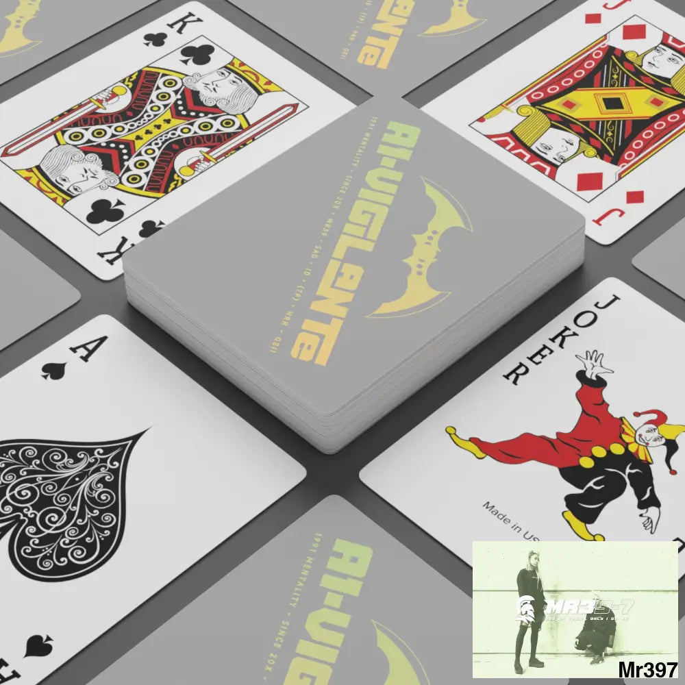 A1- Vigilante Custom Poker Cards 2.47’’ x 3.47’’ / White / Semi Glossy Paper products
