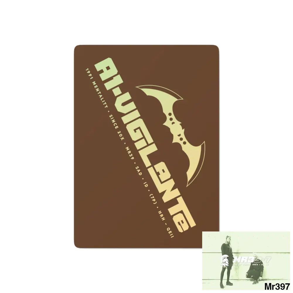 A1- Vigilante Custom Poker Cards 2.47’’ x 3.47’’ / White / Semi Glossy Paper products