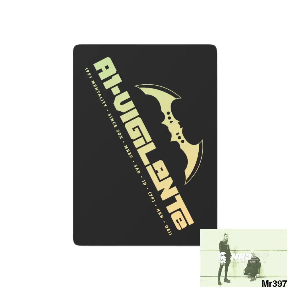 A1- Vigilante Custom Poker Cards 2.47’’ x 3.47’’ / White / Semi Glossy Paper products