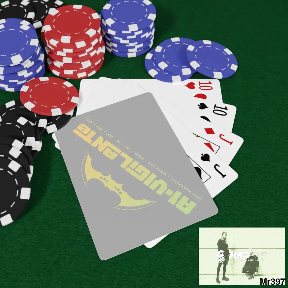 A1- Vigilante Custom Poker Cards 2.47’’ x 3.47’’ / White / Semi Glossy Paper products