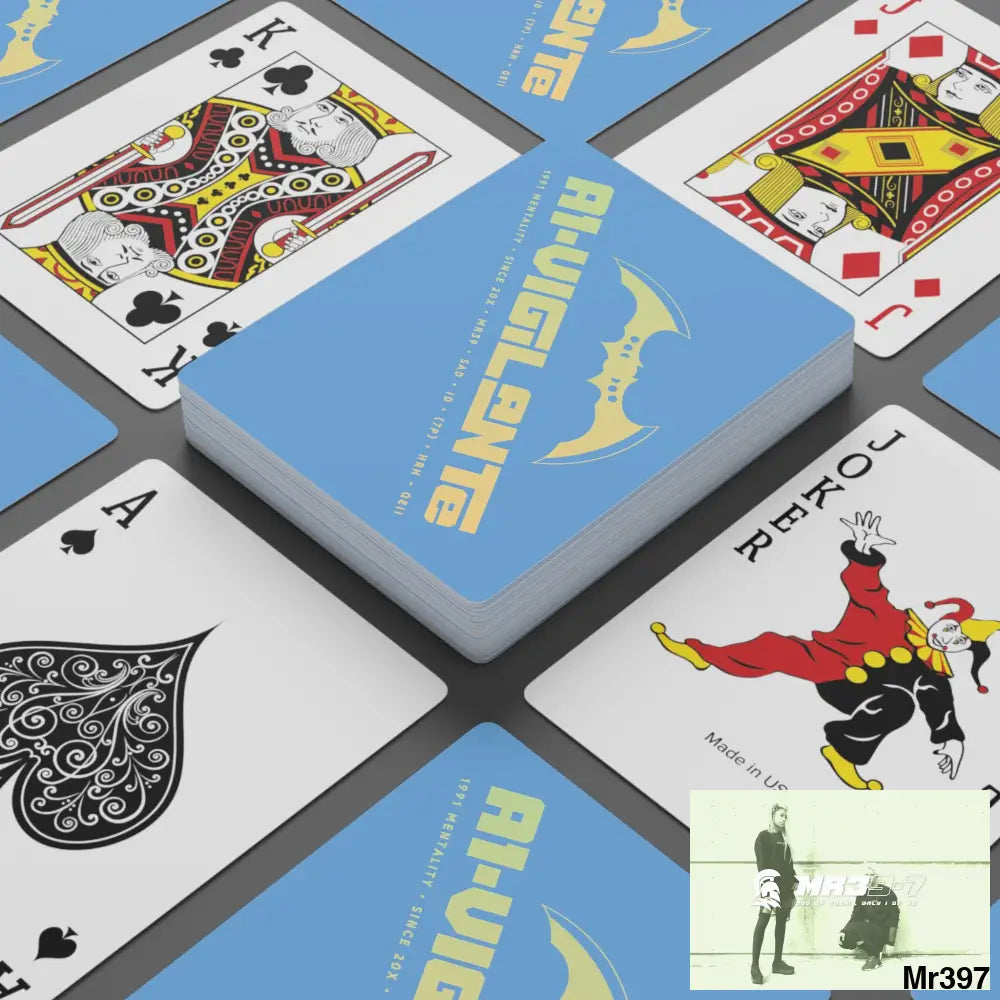 A1- Vigilante Custom Poker Cards 2.47’’ x 3.47’’ / White / Semi Glossy Paper products