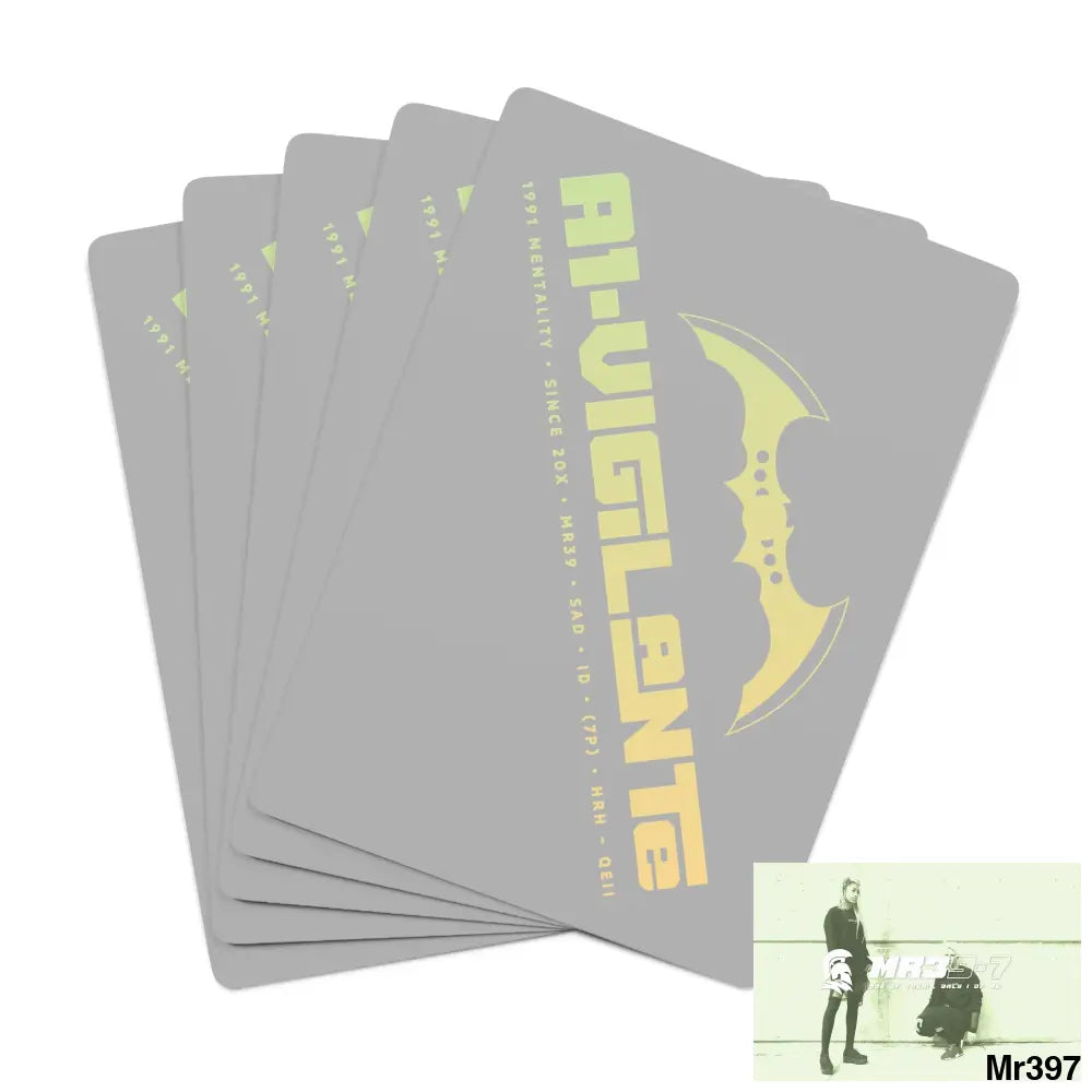 A1- Vigilante Custom Poker Cards 2.47’’ x 3.47’’ / White / Semi Glossy Paper products