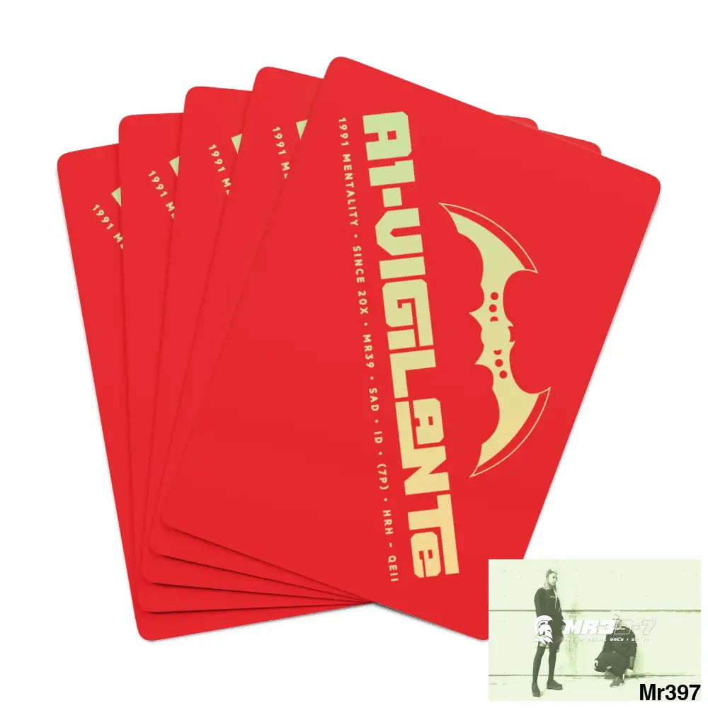 A1- Vigilante Custom Poker Cards 2.47’’ x 3.47’’ / White / Semi Glossy Paper products