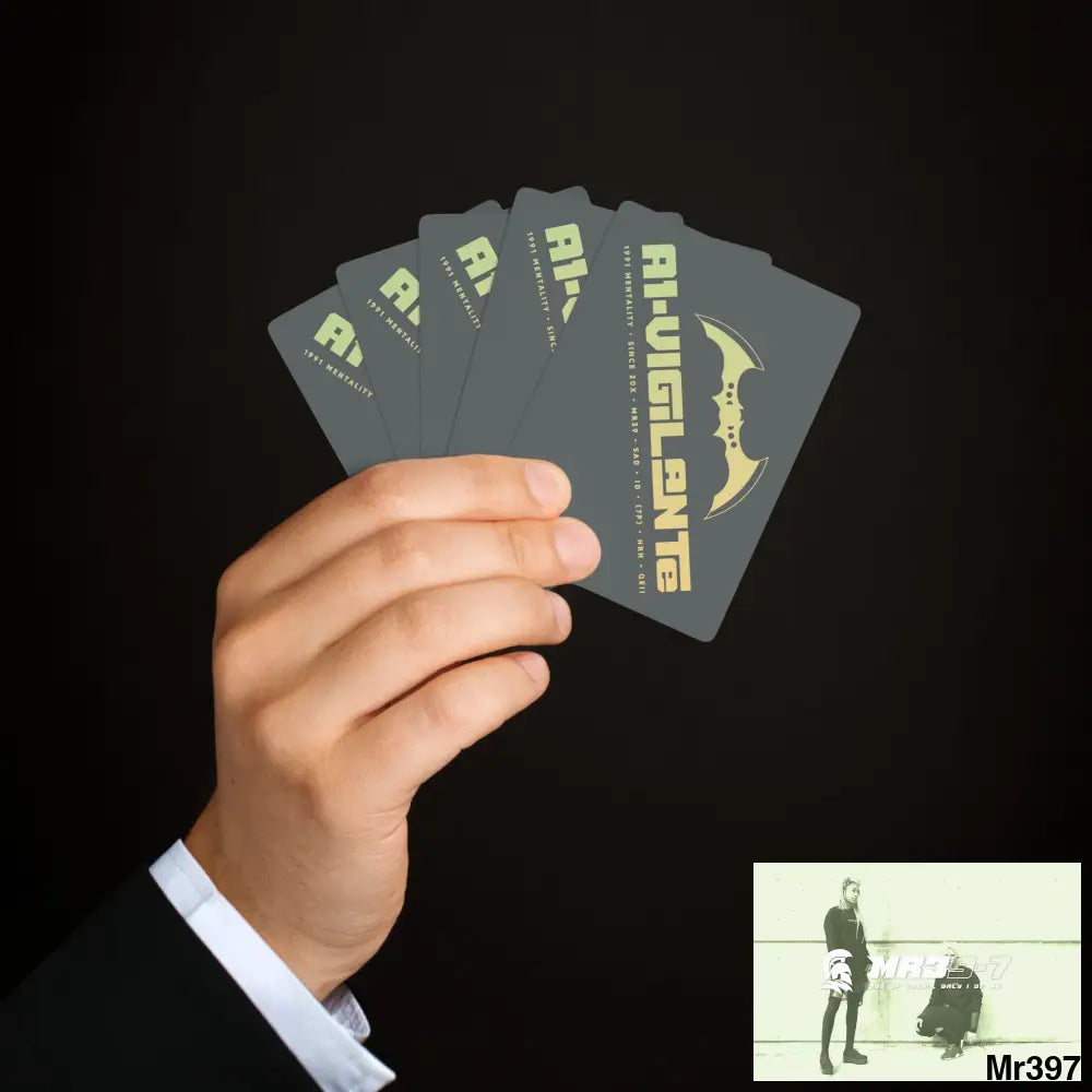 A1- Vigilante Custom Poker Cards 2.47’’ x 3.47’’ / White / Semi Glossy Paper products