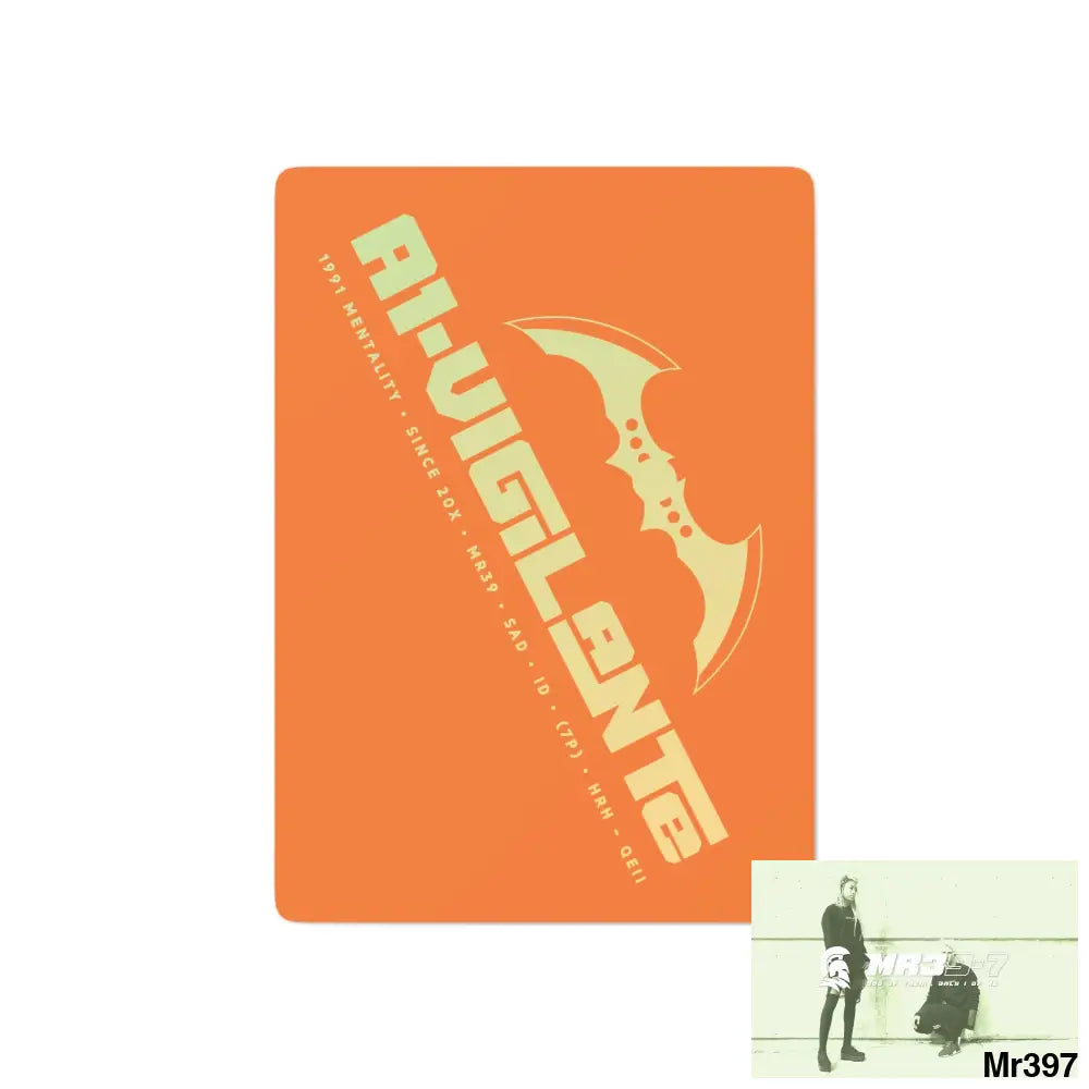 A1- Vigilante Custom Poker Cards 2.47’’ x 3.47’’ / White / Semi Glossy Paper products