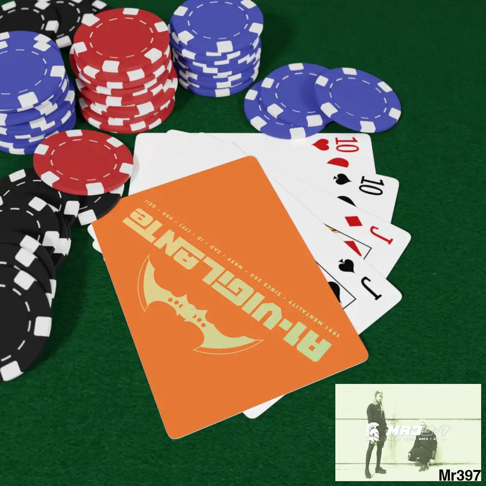 A1- Vigilante Custom Poker Cards 2.47’’ x 3.47’’ / White / Semi Glossy Paper products