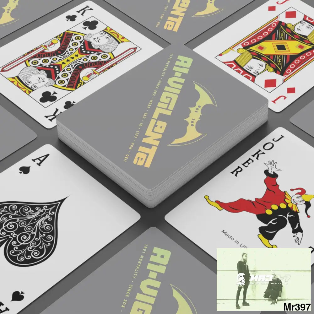 A1- Vigilante Custom Poker Cards 2.47’’ x 3.47’’ / White / Semi Glossy Paper products