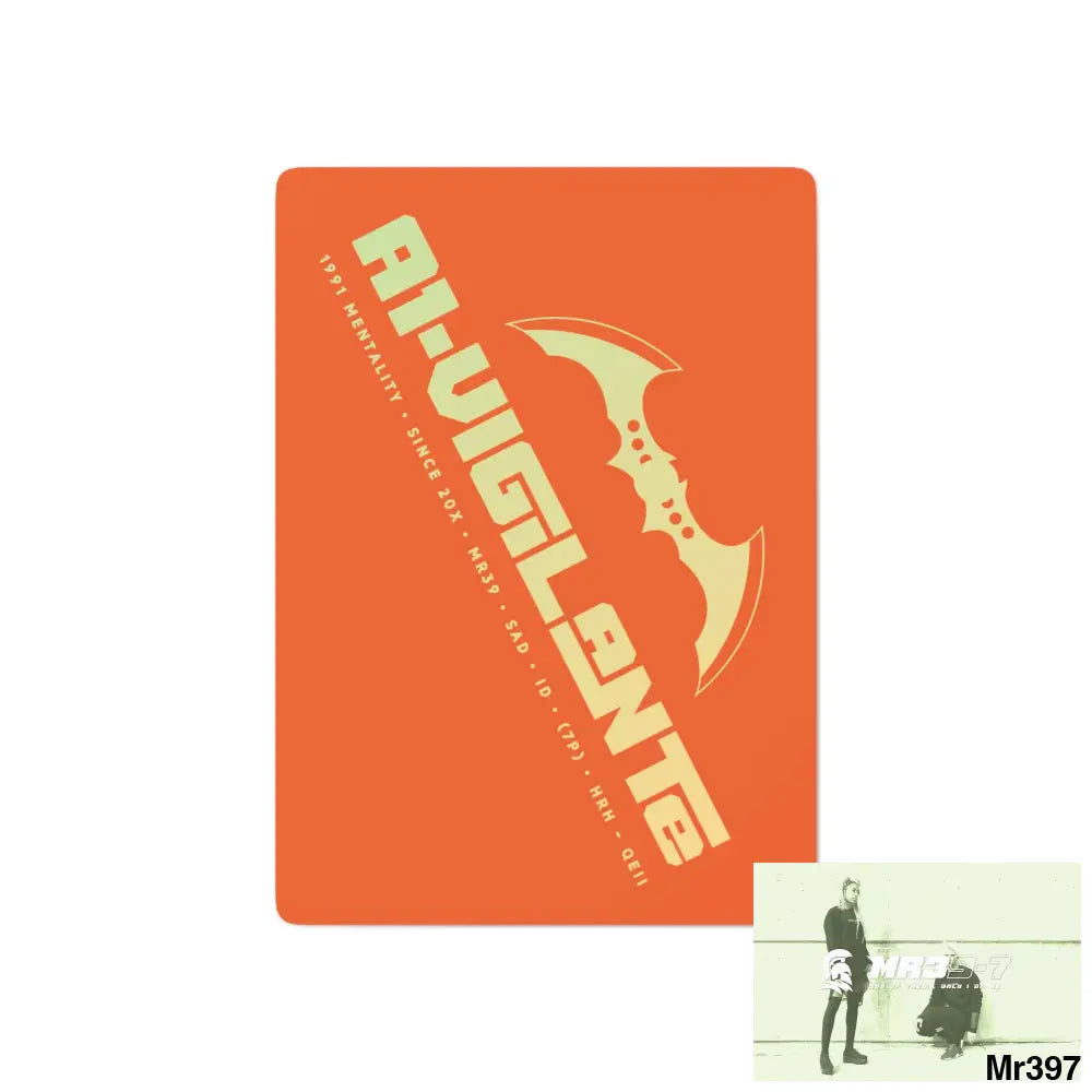 A1- Vigilante Custom Poker Cards 2.47’’ x 3.47’’ / White / Semi Glossy Paper products