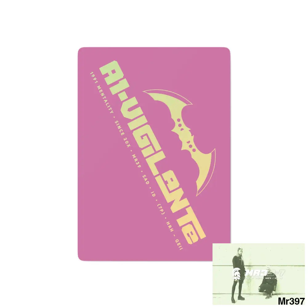 A1- Vigilante Custom Poker Cards 2.47’’ x 3.47’’ / White / Semi Glossy Paper products