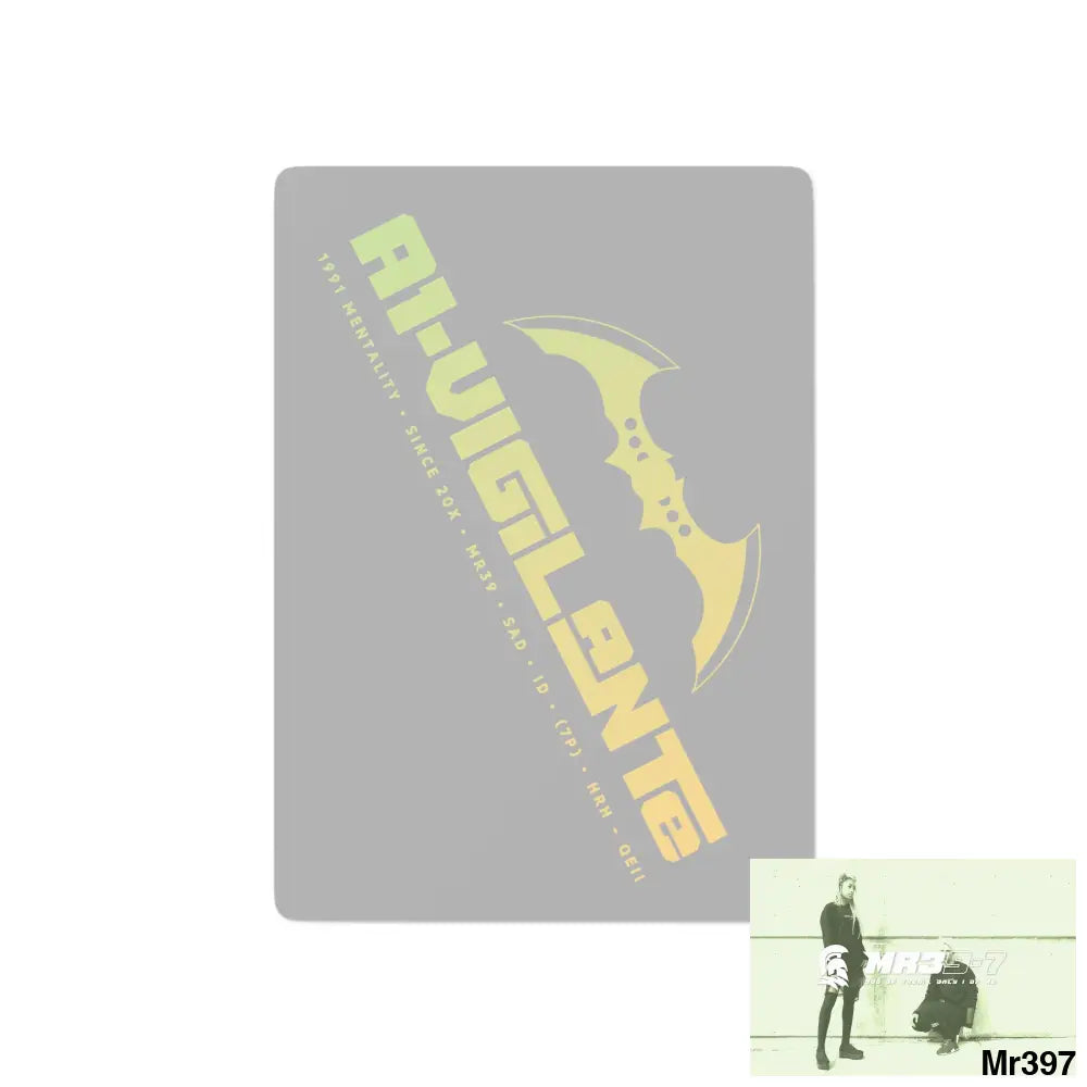 A1- Vigilante Custom Poker Cards 2.47’’ x 3.47’’ / White / Semi Glossy Paper products