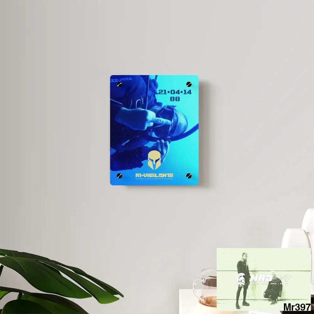 A1-Vigilante Dahab Egypt The Blue Hole 2014 HRH QEII Birthday 21/04/14 Acrylic Wall Art Panel 8″ x 10″ (Vertical)