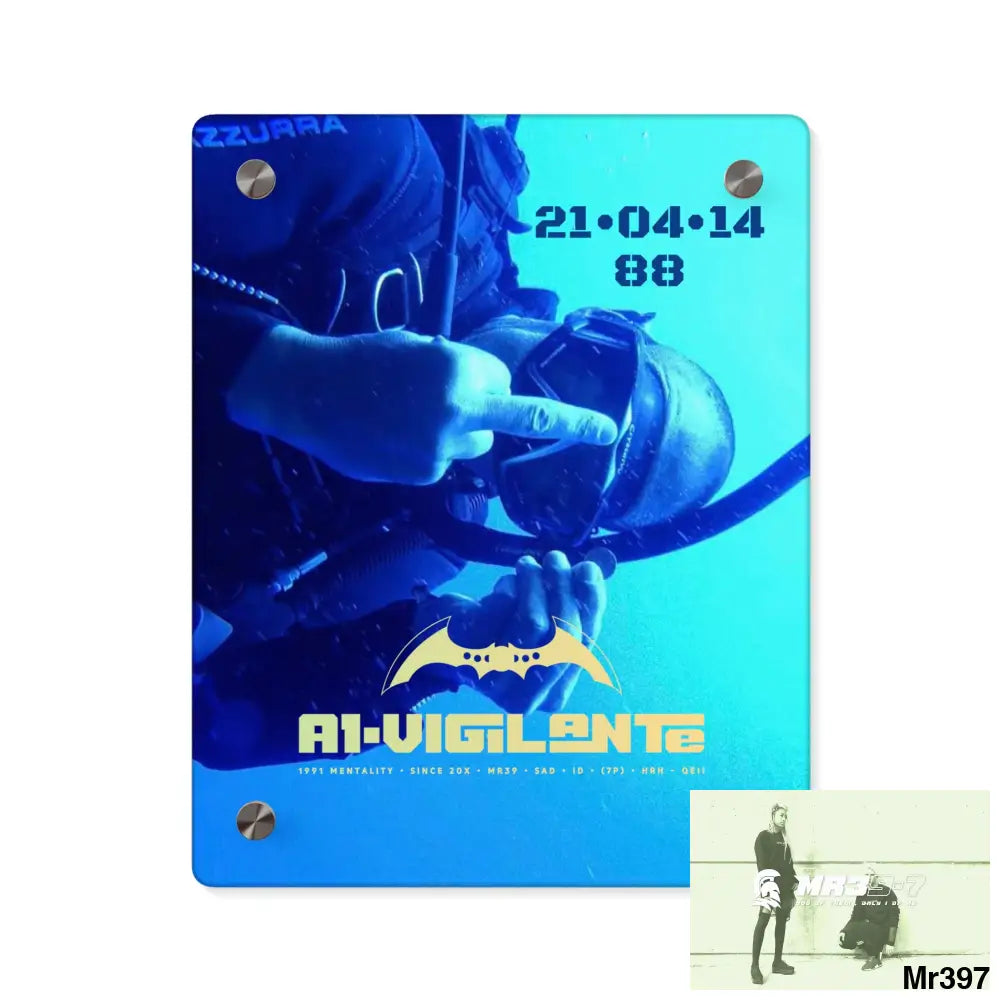 A1-Vigilante Dahab Egypt The Blue Hole 2014 HRH QEII Birthday 21/04/14 Acrylic Wall Art Panel 8″ x 10″ (Vertical)