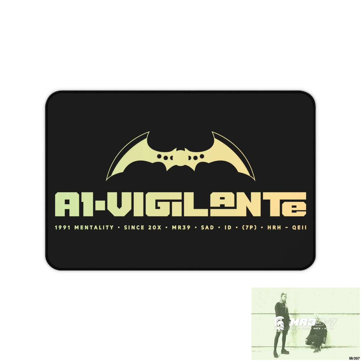A1-Vigilante Desk Mat 12’’ × 18’’ Home Decor