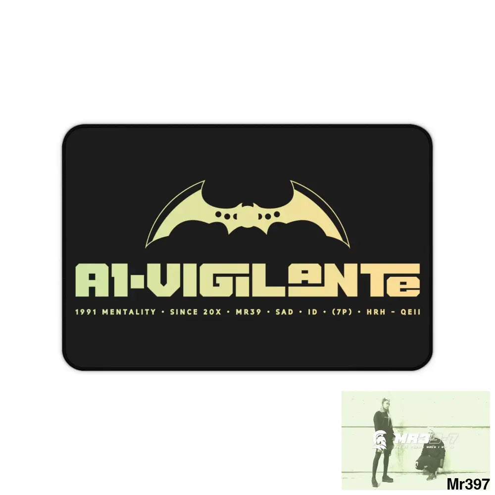 A1-Vigilante Desk Mat 12’’ × 18’’ Home Decor