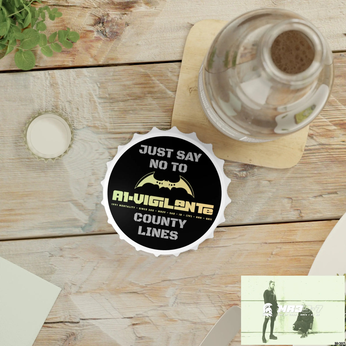 A1- Vigilante Edition Just Say No To County Lines Bottle Opener One size / White Accessories