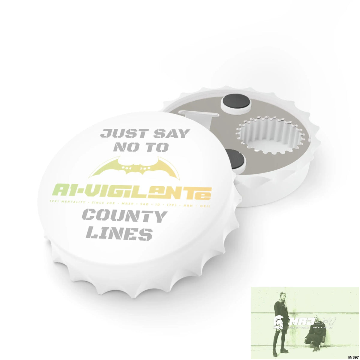 A1- Vigilante Edition Just Say No To County Lines Bottle Opener One size / White Accessories