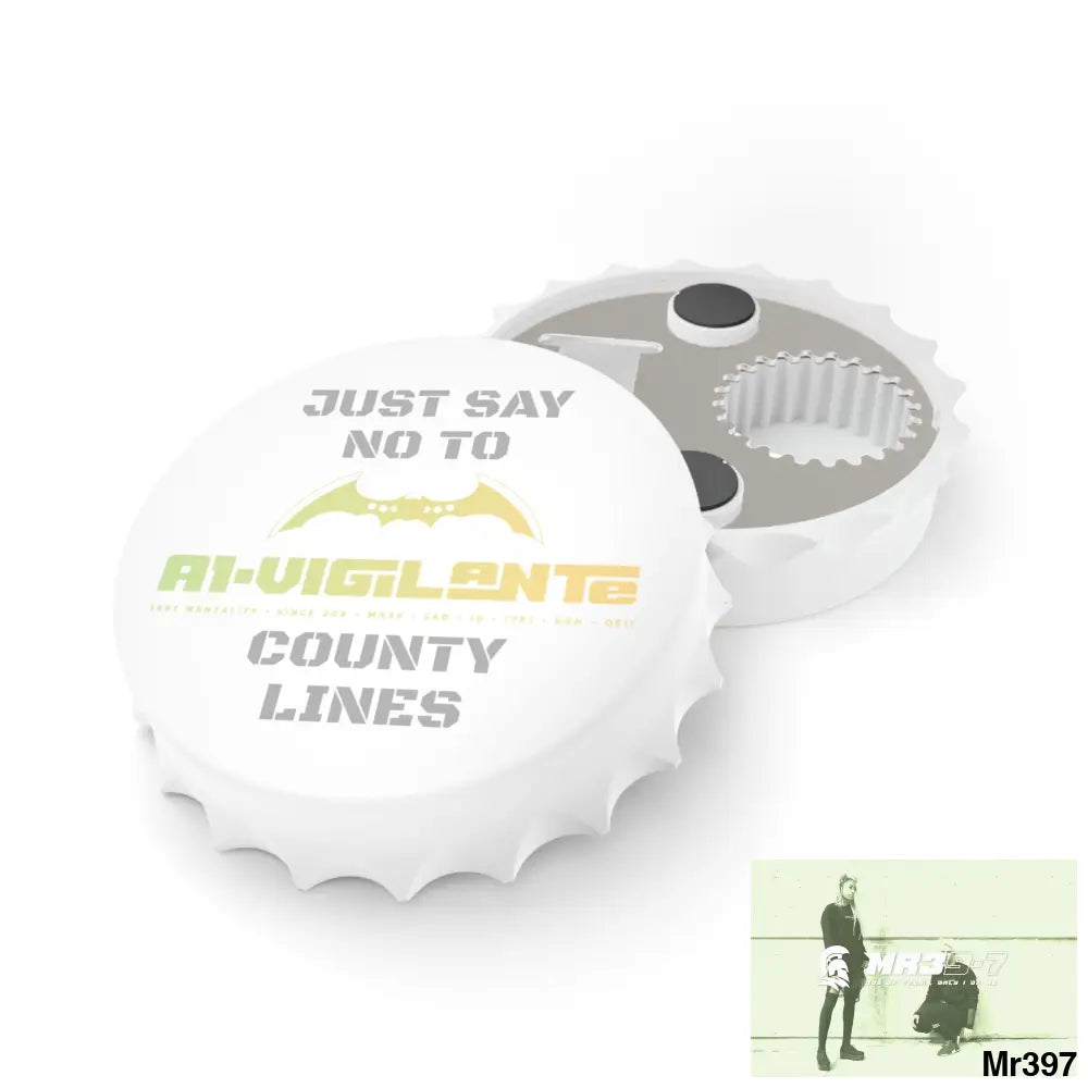 A1- Vigilante Edition Just Say No To County Lines Bottle Opener One size / White Accessories