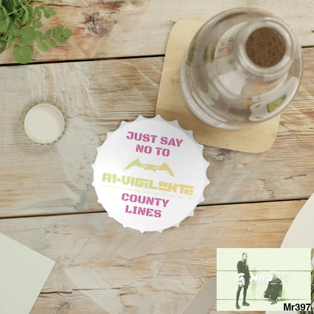 A1- Vigilante Edition Just Say No To County Lines Bottle Opener One size / White Accessories