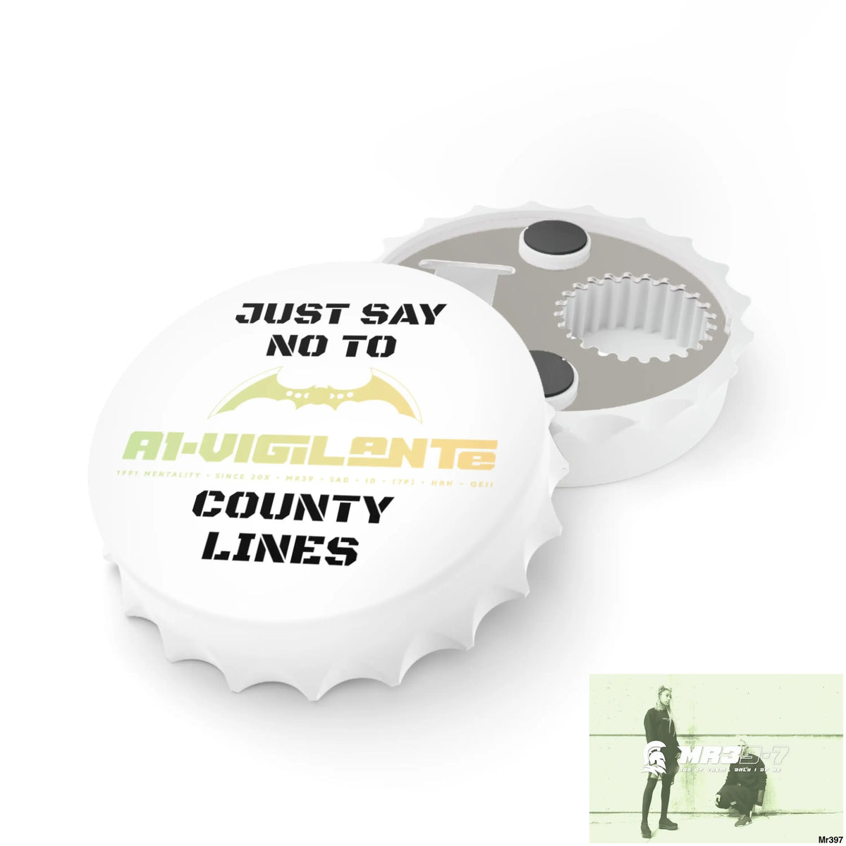 A1- Vigilante Edition Just Say No To County Lines Bottle Opener One size / White Accessories