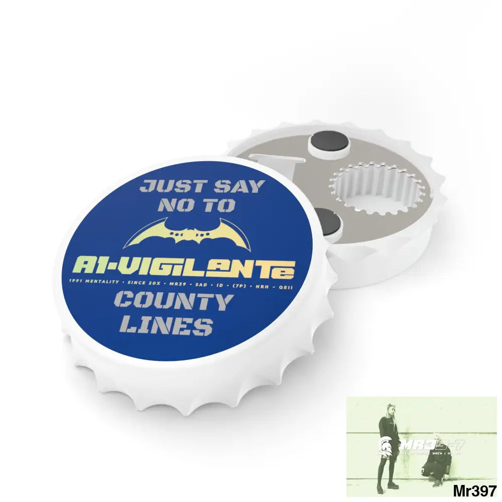 A1- Vigilante Edition Just Say No To County Lines Bottle Opener One size / White Accessories