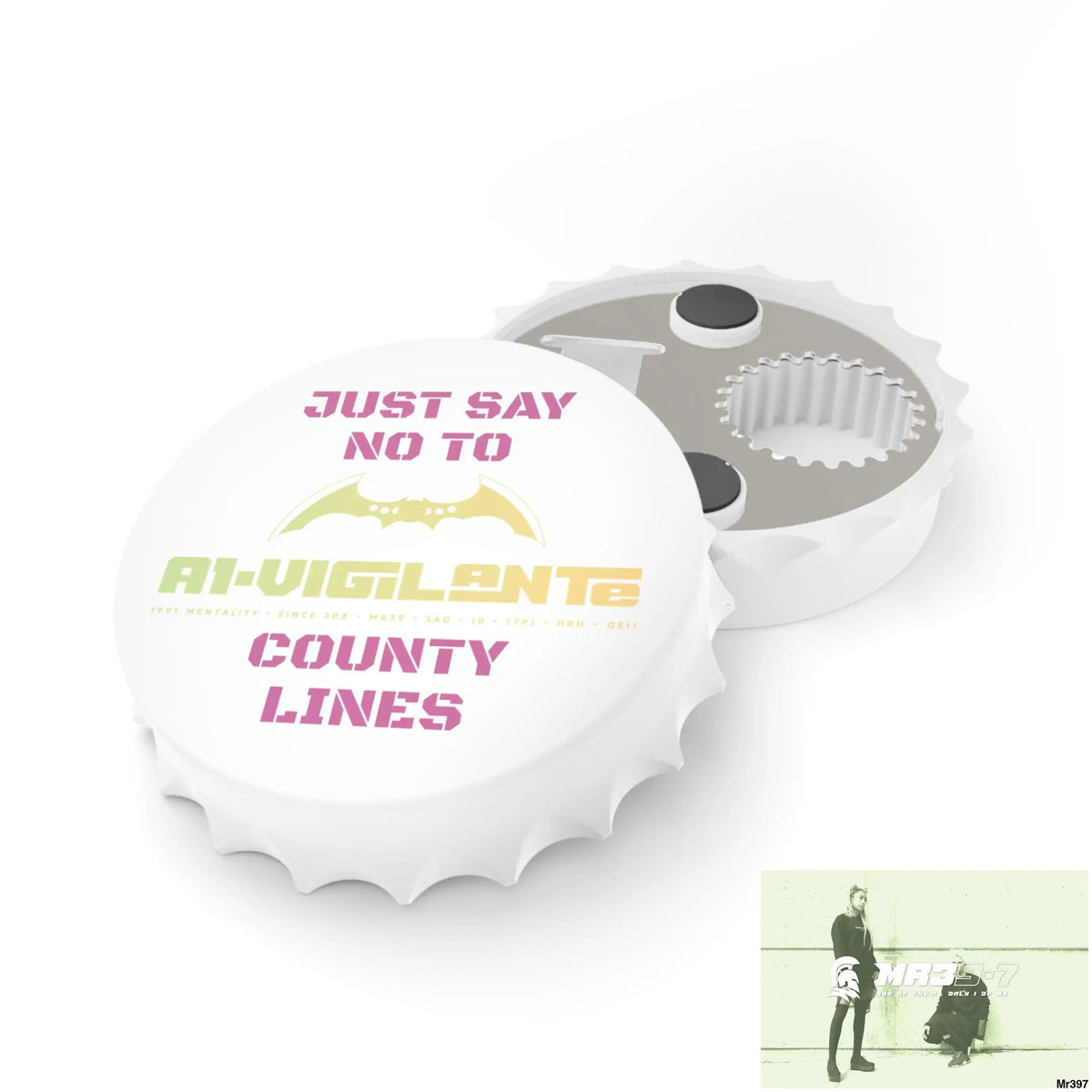 A1- Vigilante Edition Just Say No To County Lines Bottle Opener One size / White Accessories