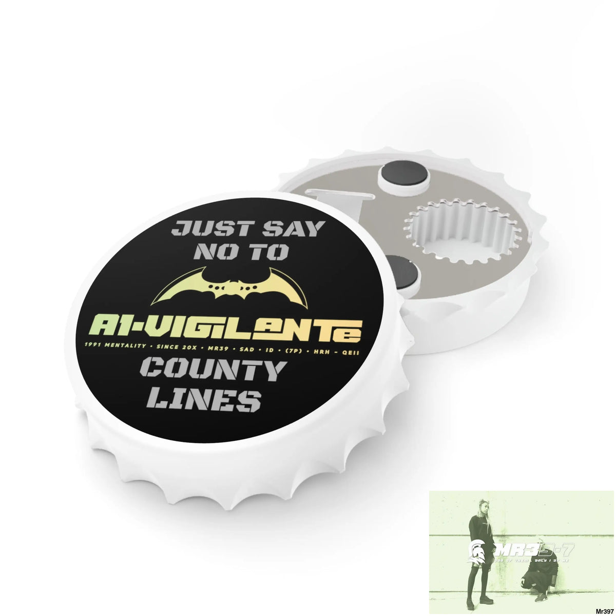 A1- Vigilante Edition Just Say No To County Lines Bottle Opener One size / White Accessories
